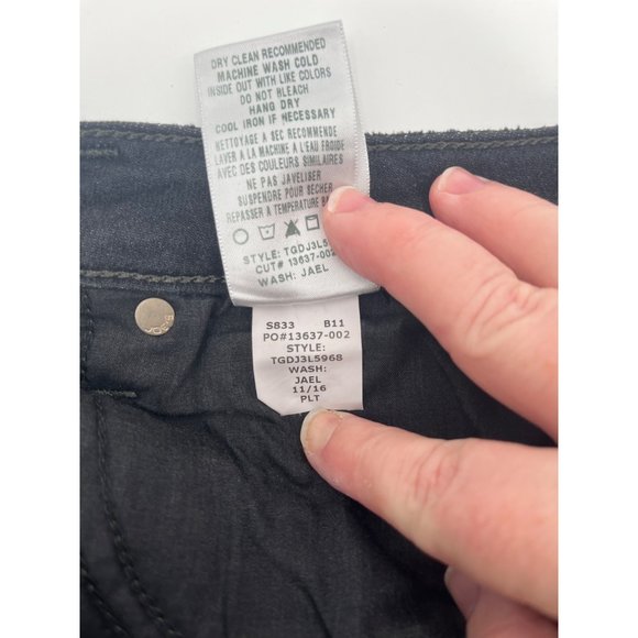 Joe's Jeans Size 27 Black Jael Wash Skinny Ankle Distressed Hem Jeans TGDJ3L5968 - Picture 6 of 6